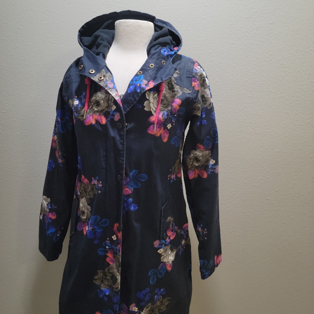 Joules, Right As Rain Rain Coat Size 2 Navy Blue